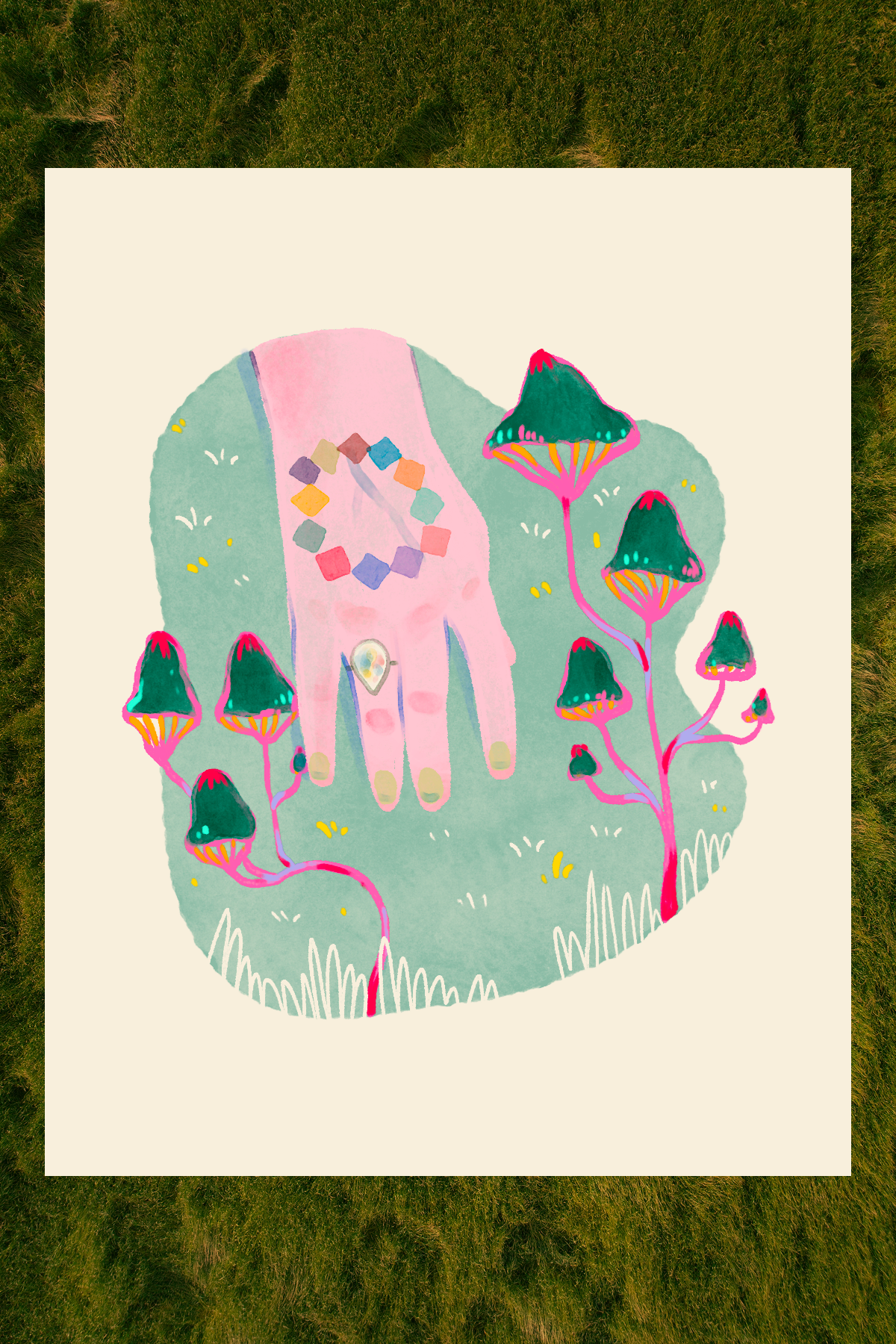 Touch Grass Print