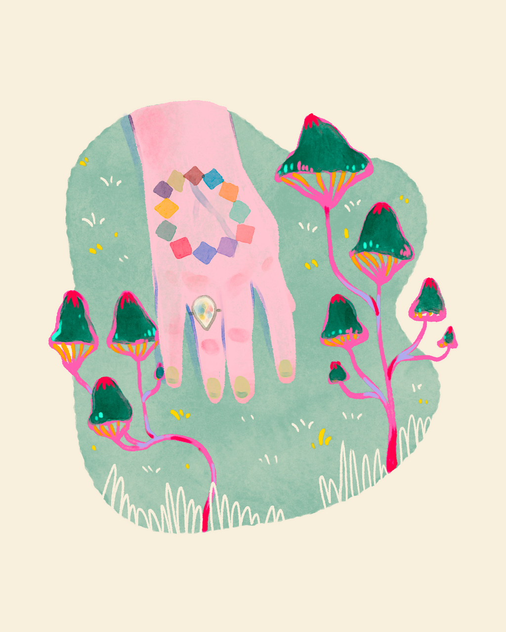 Touch Grass Print